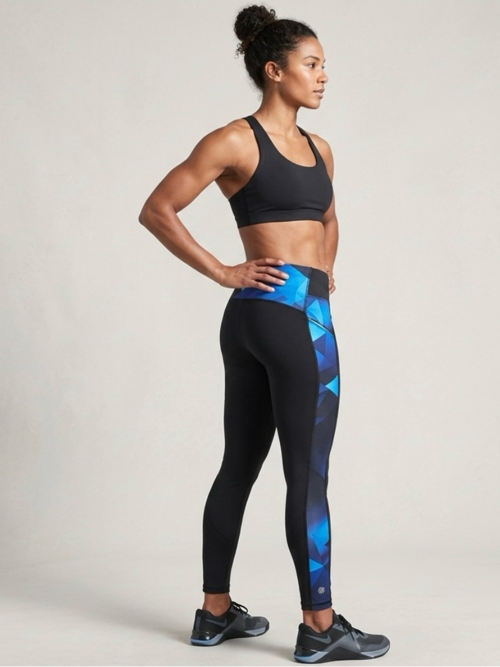 NWT Athleta Tights Magnetic Power Lift Compression Pants Blue Black Medium $94